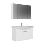 Orka Purus 100 Cm Asma Banyo Dolabı Takımı (ayna Dolaplı) Beyaz