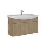 Orka Purus 100 Cm Asma Lavabolu Banyo Alt Dolabı Meşe