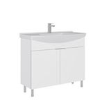 Orka Purus 100 Cm Ayaklı Lavabolu Banyo Alt Dolabı Beyaz