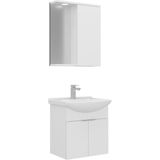 Orka Purus 55 cm Asma Banyo Dolabı Takımı (Spot Aynalı) - Parlak Beyaz