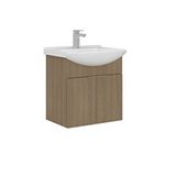 Orka Purus 55 Cm Asma Lavabolu Banyo Alt Dolabı Meşe