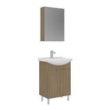 Orka Purus 55 Cm Ayaklı Banyo Dolabı Takımı (ayna Dolaplı) Meşe