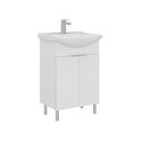 Orka Purus 55 Cm Ayaklı Lavabolu Banyo Alt Dolabı Beyaz