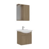 Orka Purus 55 cm Budva Spot Aynalı Kapaklı Aynalı Dolaplı Banyo Dolabı Takımı