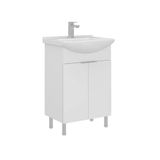 Orka Purus 55 Cm Parlak Beyaz Banyo Dolabı Alt Modül Lavabo (Ayaklı)