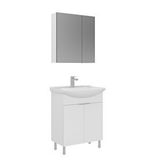 Orka Purus 65 Cm Ayaklı Banyo Dolabı Takımı (ayna Dolaplı) Beyaz