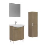 Orka Purus 65 Cm Budva Düz Aynalı Banyo Dolabı Takımı Ve Boy Dolabı (Ayaklı)