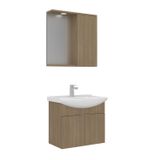 Orka Purus 65 cm Budva Spot Aynalı Kapaklı Aynalı Dolaplı Banyo Dolabı Takımı