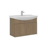 Orka Purus 80 Cm Asma Lavabolu Banyo Alt Dolabı Beyaz