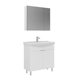 Orka Purus 80 Cm Ayaklı Banyo Dolabı Takımı (ayna Dolaplı) Beyaz