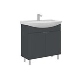 Orka Purus 80 Cm Ayaklı Lavabolu Banyo Alt Dolabı Antrasit