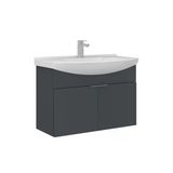 Orka Purus 80 Cm Mat Antrasit Banyo Dolabı Alt Modül Lavabo (Asma)