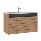 Orka Ricato 100 Cm Lavabolu Banyo Alt Dolabı Meşe