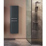 Orka Rose 40 cm Mdf Parlak Gri Banyo Boy Dolabı