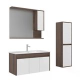 Orka Serra 100 Cm Navaro/Beyaz Banyo Dolabı Takımı Ve Boy Dolabı