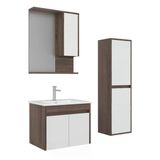 Orka Serra 65 Cm Navaro/Beyaz Banyo Dolabı Takımı Ve Boy Dolabı