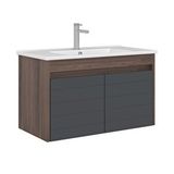 Orka Serra 85 Cm Lavabolu Banyo Alt Dolabı Antrasit