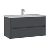 Orka Side 100 Cm Çekmeceli Lavabolu Banyo Alt Dolabı Antrasit