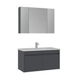 Orka Side 100 Cm Kapaklı Banyo Dolabı Takımı Antrasit