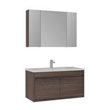 Orka Side 100 Cm Kapaklı Banyo Dolabı Takımı Ceviz