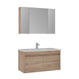 Orka Side 100 Cm Kapaklı Banyo Dolabı Takımı Meşe