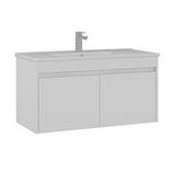 Orka Side 100 Cm Kapaklı Lavabolu Banyo Alt Dolabı Beyaz
