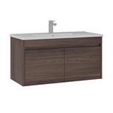 Orka Side 100 Cm Kapaklı Lavabolu Banyo Alt Dolabı Ceviz