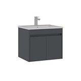 Orka Side 65 Cm Kapaklı Lavabolu Banyo Alt Dolabı Antrasit