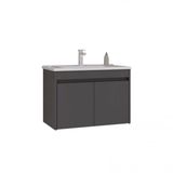 Orka Side 65 cm Mdf Kapaklı Antrasit Banyo Dolabı