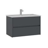 Orka Side 85 Cm Çekmeceli Lavabolu Banyo Alt Dolabı Antrasit