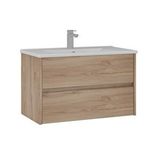 Orka Side 85 Cm Çekmeceli Lavabolu Banyo Alt Dolabı Meşe