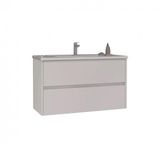 Orka Side 85 cm Mdf Cekmeceli Beyaz Banyo Dolabı Alt Modul Lavabo