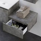 Orka Sidney 50 Cm Rerto Gümüş Banyo Dolabı Çekmeceli