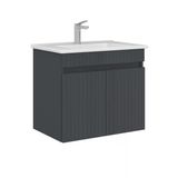 Orka Tivoli 65 Cm Mat Antrasit Banyo Dolabı Alt Modül Lavabo