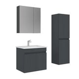 Orka Tivoli 65 Cm Mat Antrasit Banyo Dolabı Takımı Ve Boy Dolabı