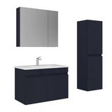 Orka Tivoli 85 Cm Mat Lacivert Banyo Dolabı Takımı Ve Boy Dolabı