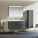 Orka Varna 100 cm Mat Lake Antrasit Banyo Dolabı Takımı