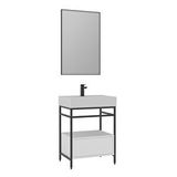 Orka Vegas 60 Cm Banyo Dolabı Takımı Mat Beyaz - Beyaz Lavabo