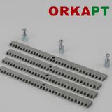 Orkapt Yana Kayar Kapı Motoru Kremayeri 1ADET 1 Metre - Gümüş