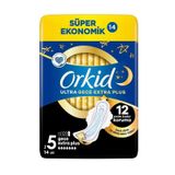 Orkid 14'lü Boy 5 Ultra Gece Extra Plus Kanatlı Hijyenik Ped