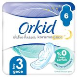 Orkid Extra Hassas Koruma (Boy 3) Gece 6lı Hijyenik Ped