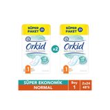 Orkid Extra Hassas Normal ( Boy 1 ) 24 Adet Süper Paket Hijyenik Ped X2