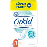 Orkid Extra Hassas Uzun Normal Hijyenik Ped 24 Adet %0 Boyalı ve Parfümsüz Ekstra Yumuşak