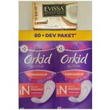 Orkid Ferah Koku İnce Pamuksu Günlük Ped 80'li X 1 Paket/Evissa Sabun Hediyeli