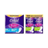 Orkid Günlük Ped Normal Dev Ekonomi Paketi 80 Ped ve Orkid Yaprak Günlük Ped Normal Dev Ekonomik Paket 100 Ped