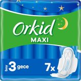Orkid Maxi Hijyenik Ped Gece (Boy 3) 7 Adet Ped (Tekli Paketlerde)