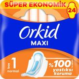 Orkid Maxi Normal Süper Paket Hijyenik Ped 24 Adet Sızıntı Önleyici Teknoloji ile Güvenli Koruma