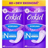 Orkid Normal Günlük Ped 80 Ped Dev Ekonomi Paketi Yüksek Emicilik ve Güvenilir Koruma