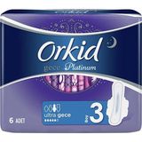 Orkid Orkid Platinum Hijyenik Ped Gece Tekli Paket 6 Ped Kategori Hijyenik Ped
