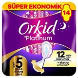 Orkid Platinum Dörtlü Paket Gece Ekstra Plus Hijyenik Ped 14’lü